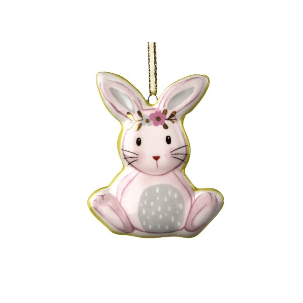 Ozdoba zawieszka różowy Zajączek