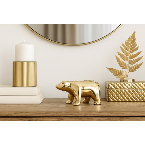 Ozdoba z mosiądzu Niedźwiedź 13 x 7 cm