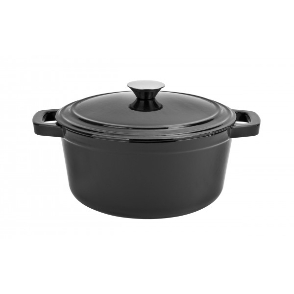 Garnek żeliwny z pokrywką emaliowany 4,5 L