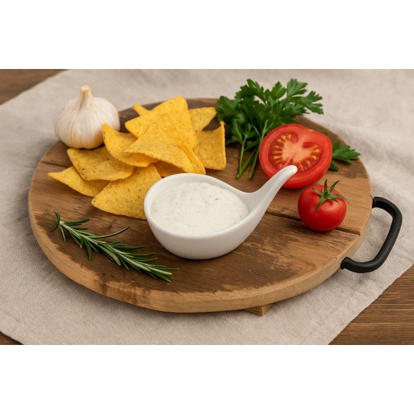 Porcelanowa miseczka do dipów z rączką