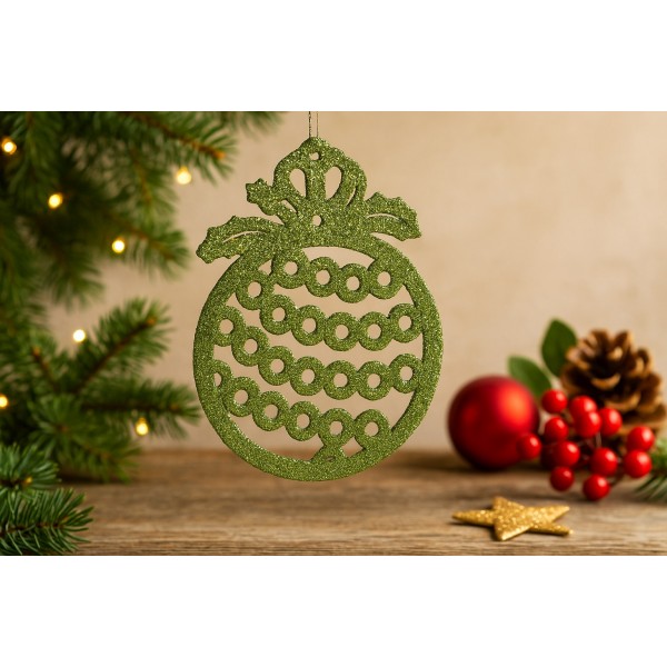 12x Ozdoba świąteczna bombka zielona
