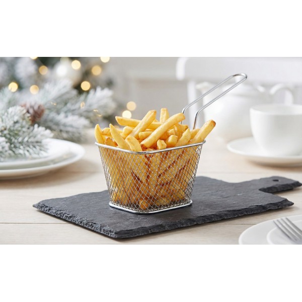 Koszyk do serwowania frytek srebrny MPLCo