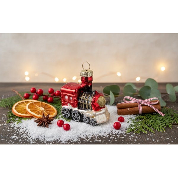 Bombka szklana pociąg 5,5cm RF0723