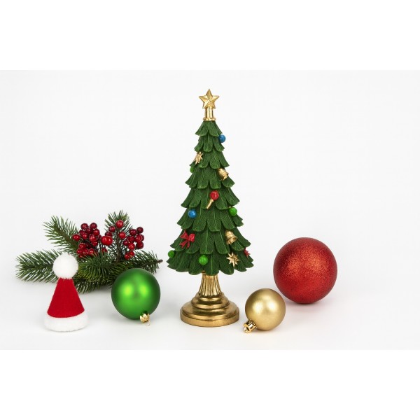 Figurka świąteczkna choinka zielona mała 1465