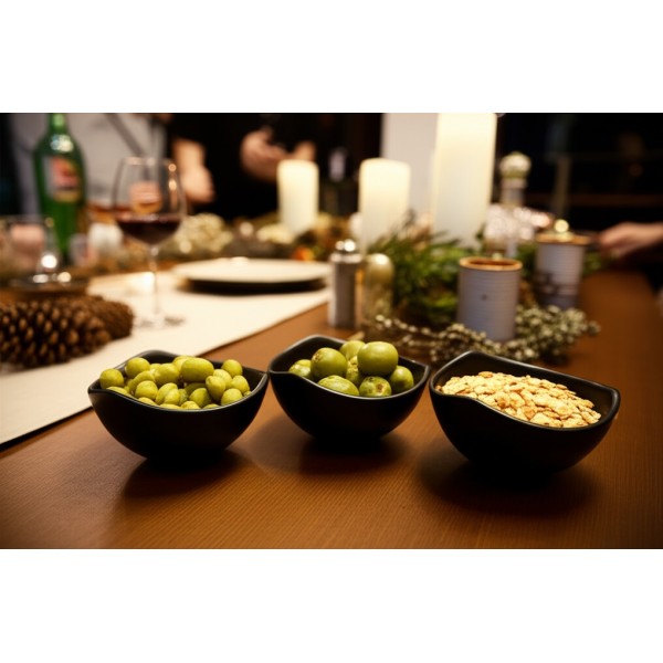 Komplet 3 salaterek Salsa 9,5 cm czarny AMBITION