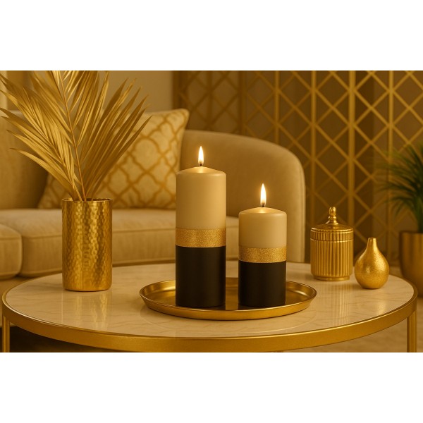 Świeca pieńkowa 15 cm Lumine Mat Caffe Latte 150/70