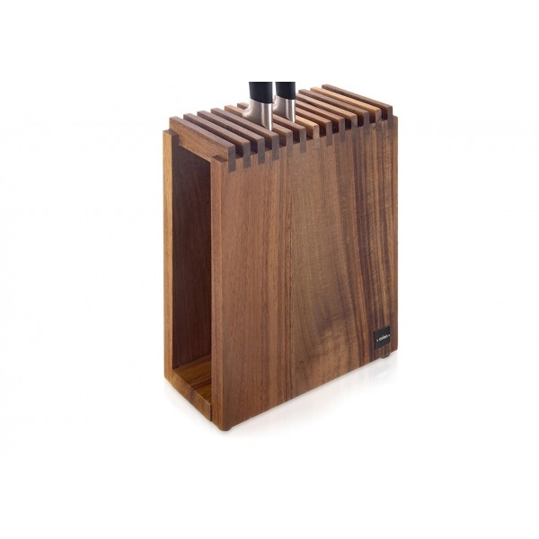 Stojak na noże z przegródkami drewniany Orion