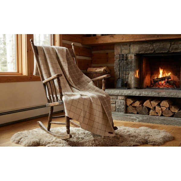 Koc wełniany 160x200 cm Offwhite 07566060