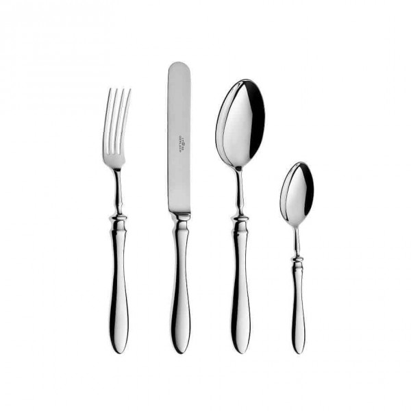 Komplet sztućców w drewnianej skrzyni 68 sztuk Retro