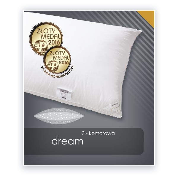 Poduszka puch gęsi 50x60 cm DREAM 3-komorowa
