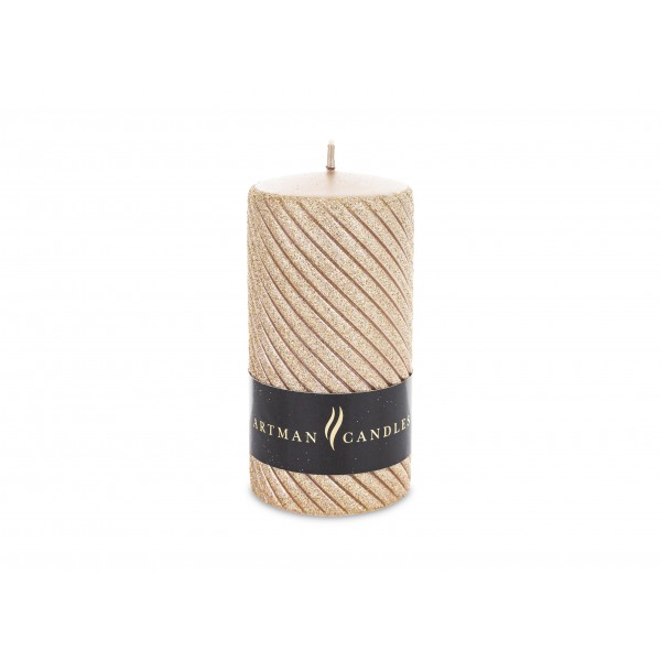 Świeca ozdobna 14 cm Caroline Rose Gold 174238