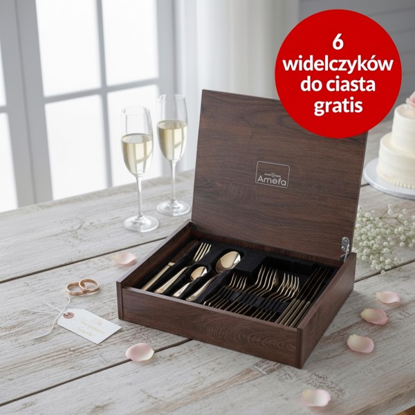 Komplet sztućców dla 6 osób Drift w kasecie 24 cz.