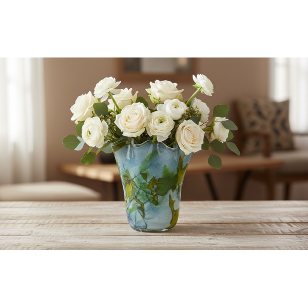 Wazon szklany 30 cm chusta 2301/C94