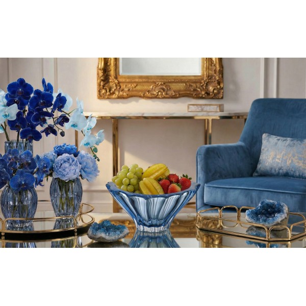 Misa kryształowa 22 cm Plantica Blue