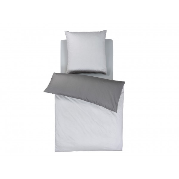 Pościel satynowa 155x200 cm Micro Pattern 4040-9 srebrna