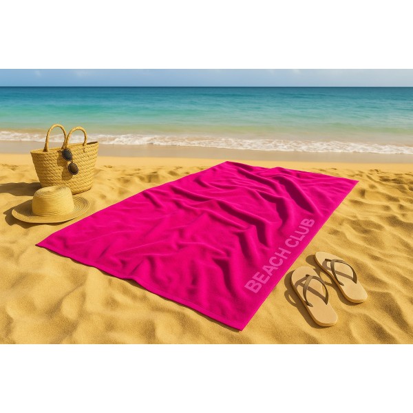 Ręcznik plażowy 100x180 cm Beach Club cranberry 377