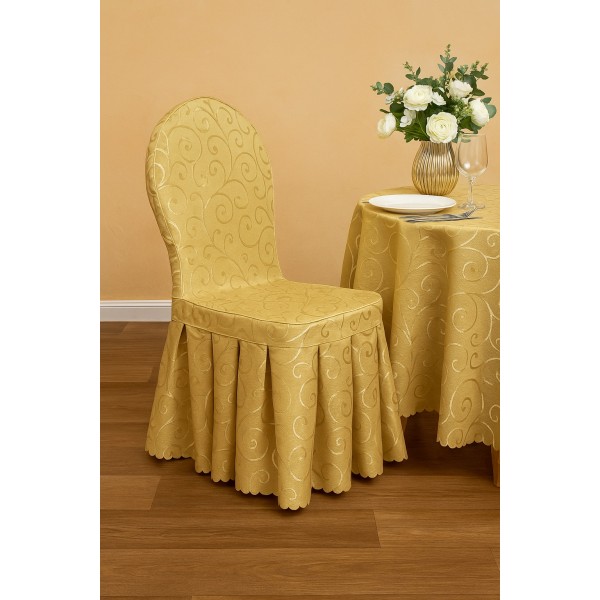 Pokrowiec na krzesło bankietowe z okrągłym oparciem