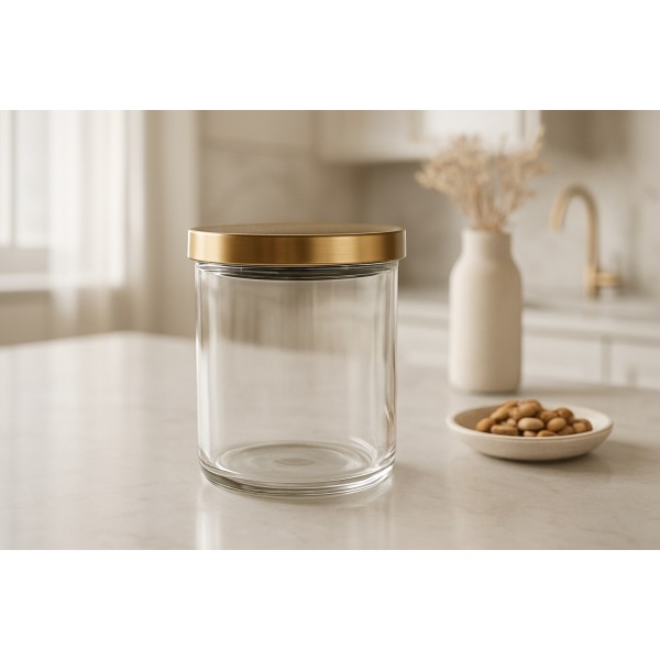 Słoik szklany 600 ml Złota nakrętka 467379