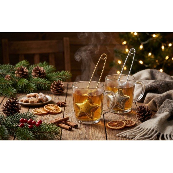 Zaparzacz do herbat i ziół Steel gwiazda mix