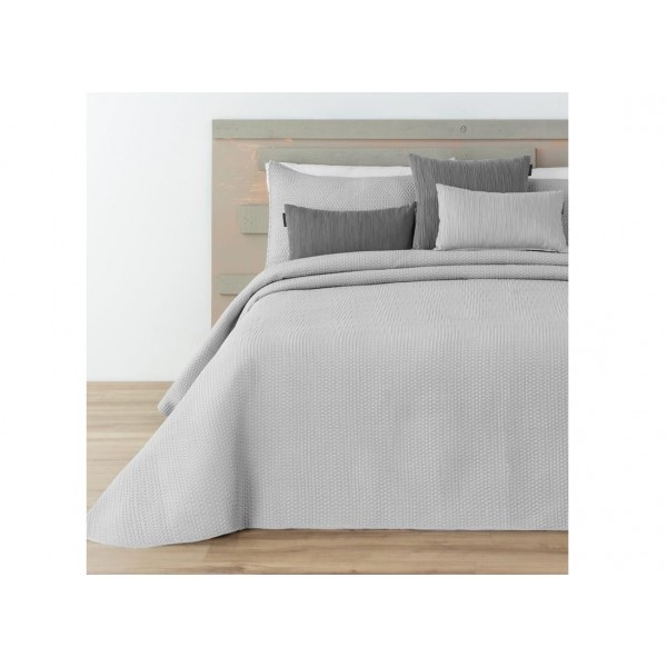Komplet Narzuta Bouti Nesty Wash 190x270cm + poszewka 50x70 cm szara