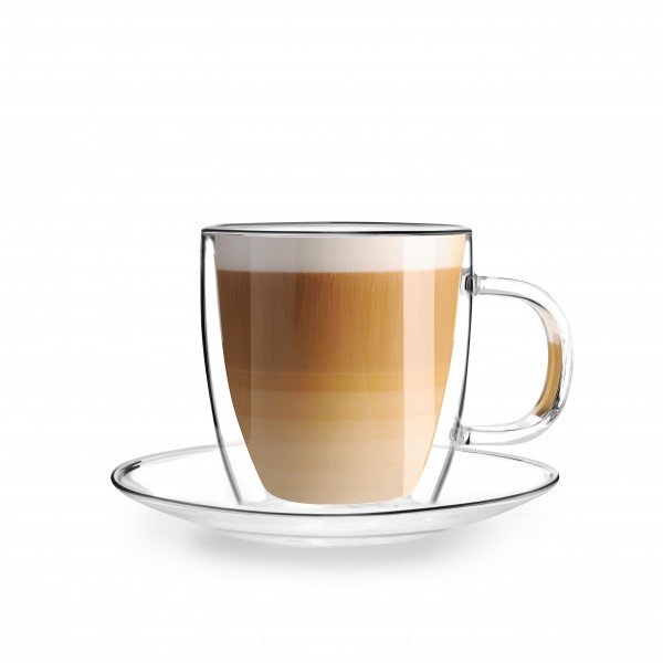 Komplet 2 filiżanek 250 ml ze spodkami Amo