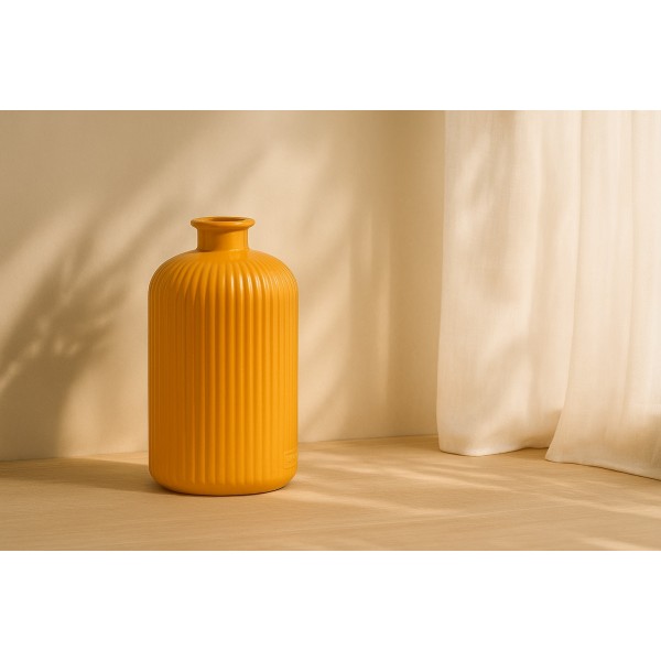 Wazon szklany 23 cm żółty San Miguel recykling