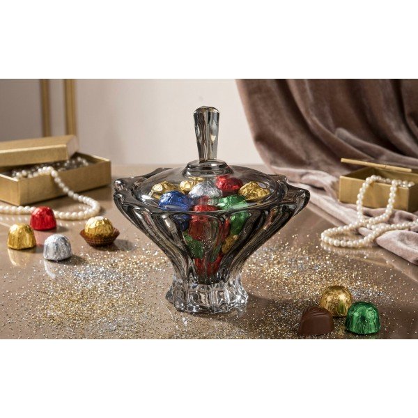 Bomboniera kryształowa 15 cm Plantica Grey