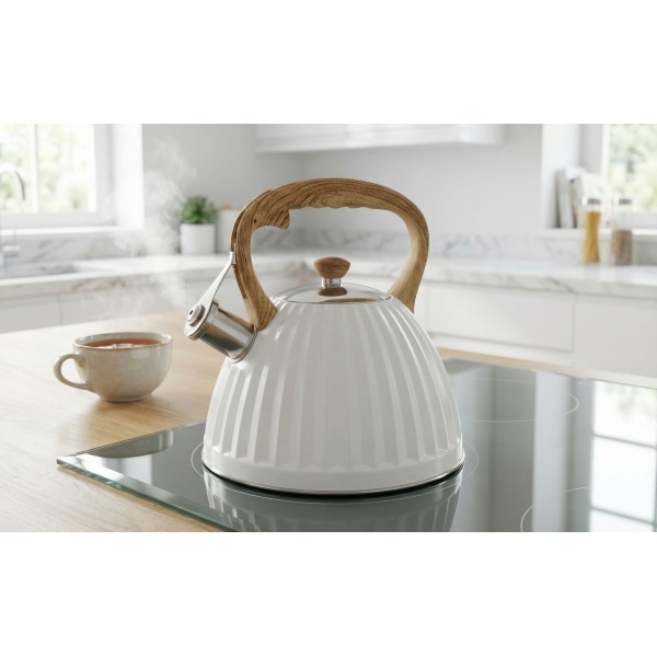 Czajnik tradycyjny 2,8 L Henry biały nierdzewny