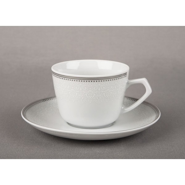 Zestaw 6 filiżanek 220 ml + spodki Elsa