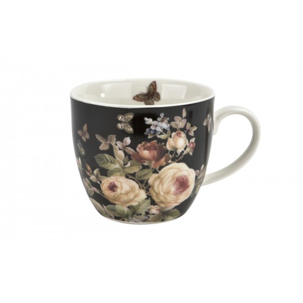 Kubek porcelanowy 460 ml Warda w koszyczku