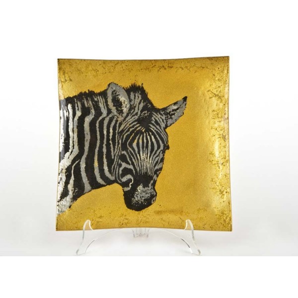 Talerz dekoracyjny 3932A Zebra 30x30 cm