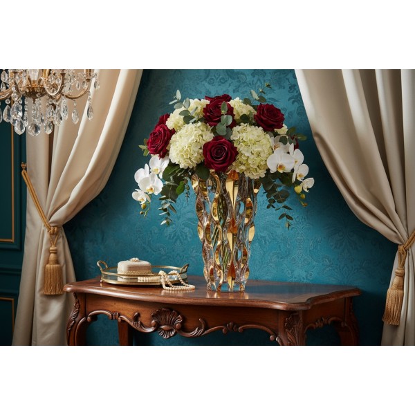 Wazon kryształowy 30,5 cm Samba Opera Gold