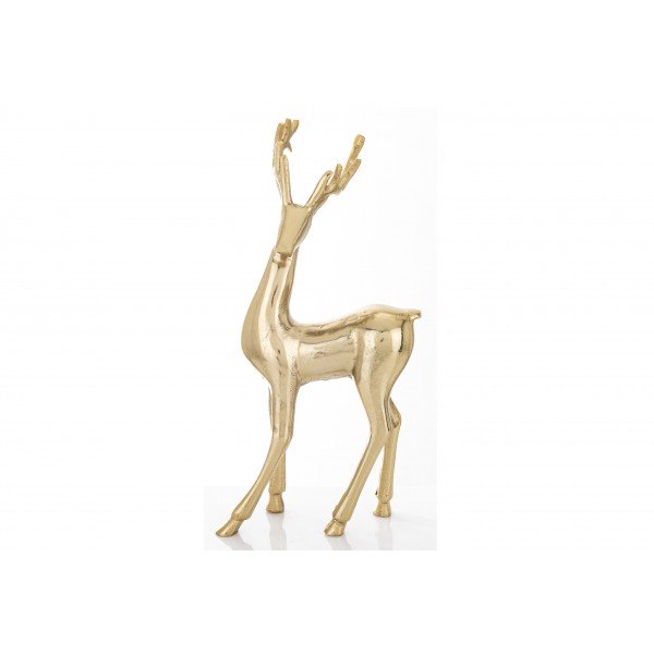 Figurka ozdobna Renifer H39 cm złota metalowa