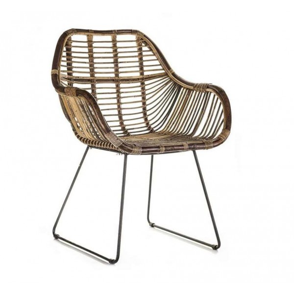 Krzesło rattanowe retro LAVAL naturalne