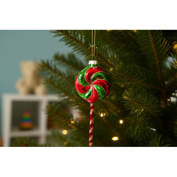 Bombka szklana Lizak 14,6 cm