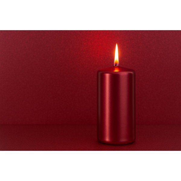 Świeca klubowa 15 cm czerwony metalik KL-5 150/58