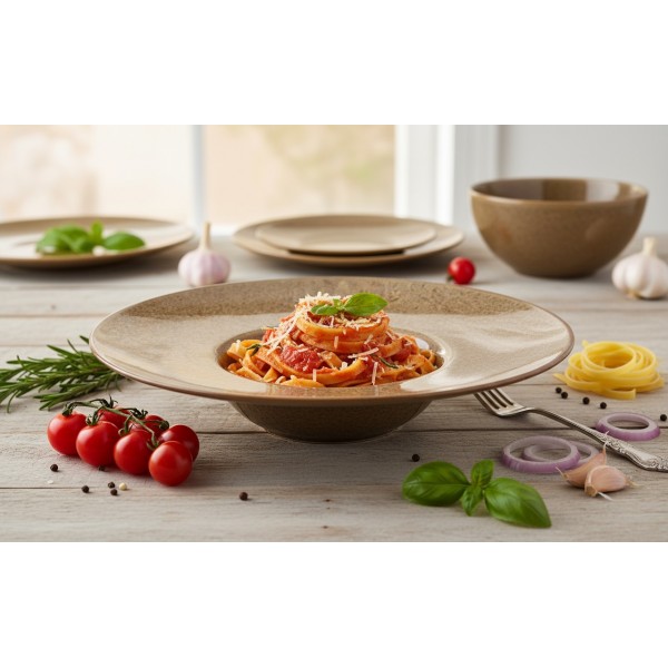 Talerz do pasty 28 cm Ombres Beż Ciemny