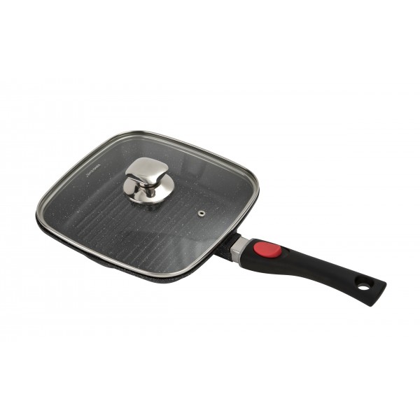 Patelnia grillowa 28 cm z pokrywą KH-1511