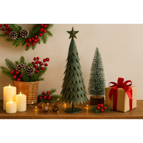 Choinka metalowa zielona 70cm AP171442