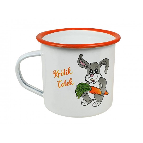 Kubek emaliowany 500 ml Królik Tolek
