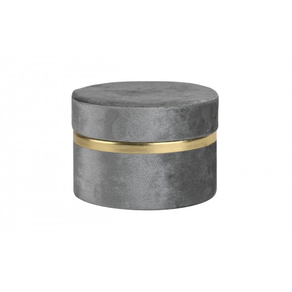 Szkatułka na biżuterię śr. 13 x 9cm szara