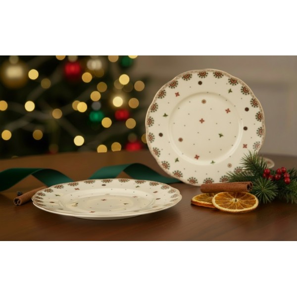 Komplet 2 talerzy deserowych 20,5 cm Casablanca