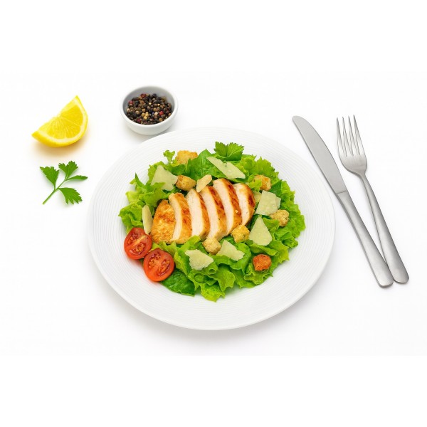 Talerz płytki 26 cm obiadowy prążki Stock biały