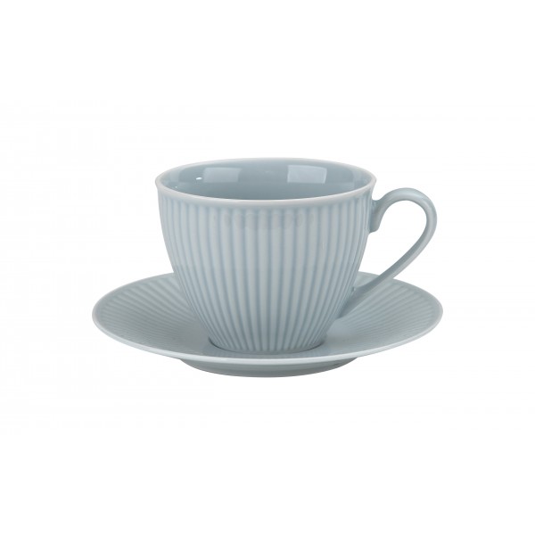 Filiżanka porcelanowa 320 ml + spodek Dalia Niebieska