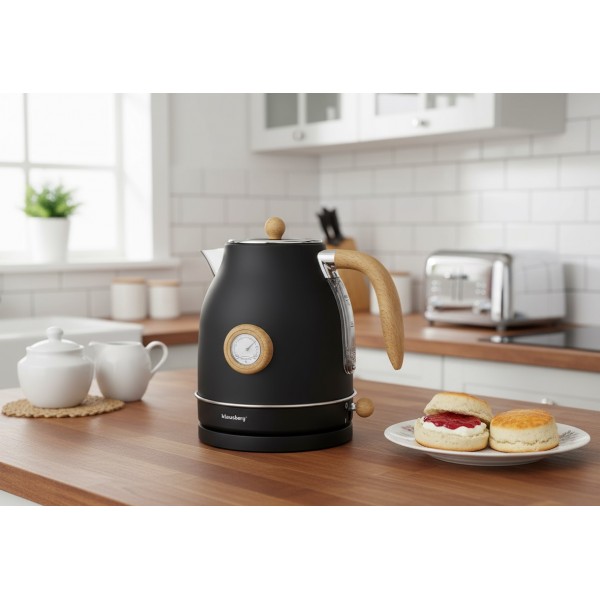 Czajnik elektryczny z termometrem 1,7 L czarny KB-7907