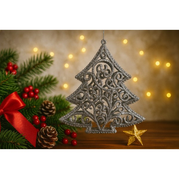 Choinka srebrna 15cm