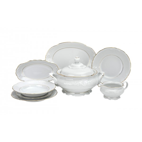 Serwis obiadowy 12/40 + waza Fryderyka Złota Linia 3616