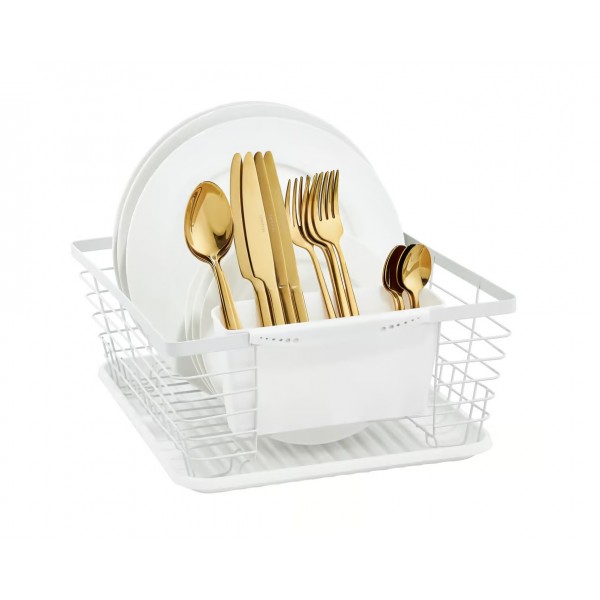 Suszarka do naczyń 36x30x14,5 cm Decor biała AMBITION