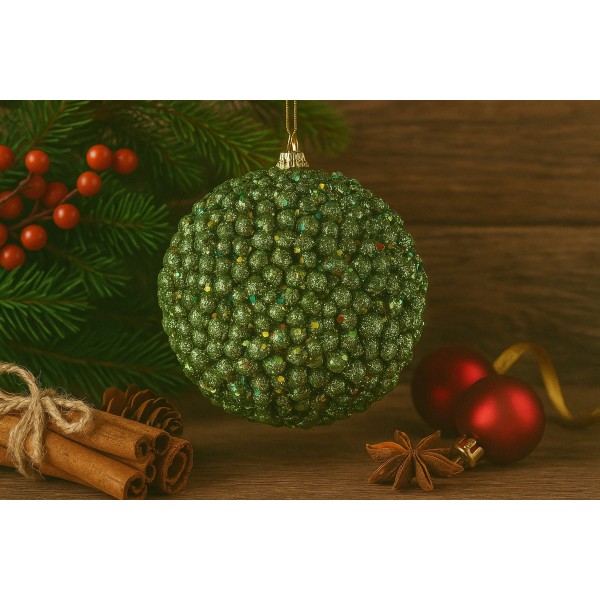 Bombka 10cm (2 szt.) zielona