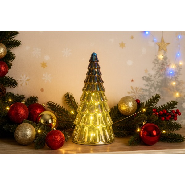 Choinka szklana Led 26 cm